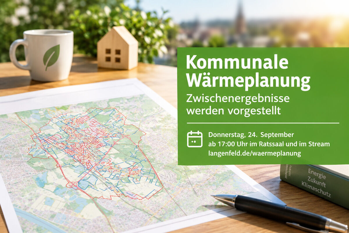 Kommunale Wärmeplanung: Zwischenergebnisse werden vorgestellt. 
